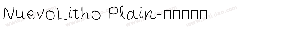 NuevoLitho Plain字体转换